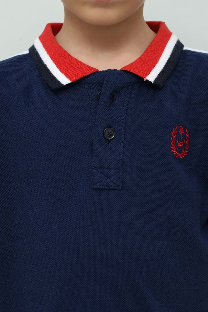 Kids Navy Blue Polo Shirt