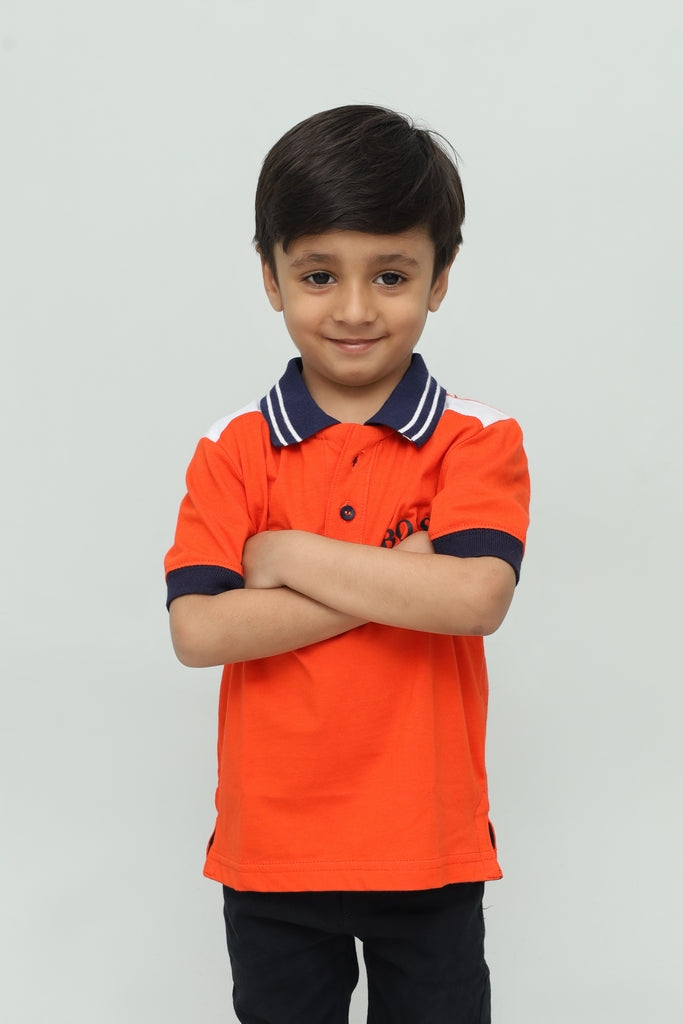 Kids Orange Polo Shirt