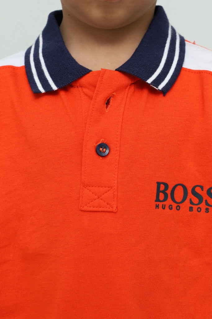 Kids Orange Polo Shirt
