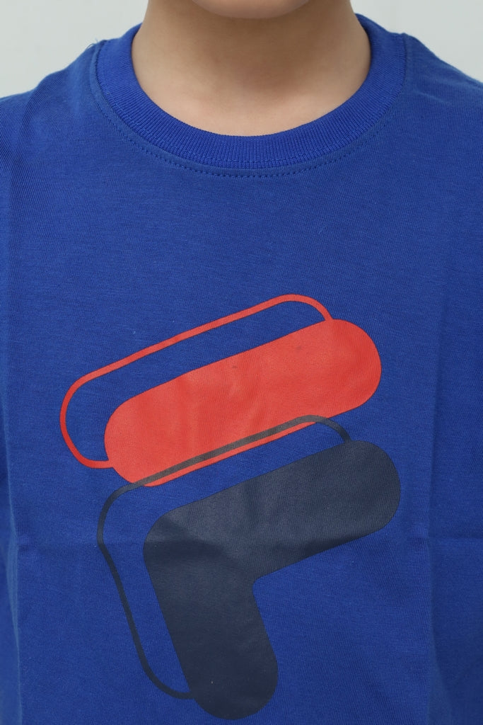 Kids Royal Blue Graphic T-Shirt