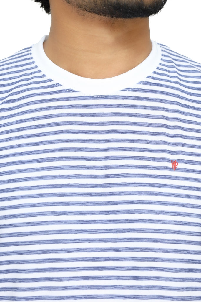 Men’s Textured Indigo Striped Tee