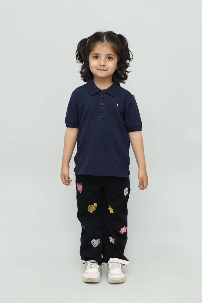 Kids Navy Blue Polo Shirt