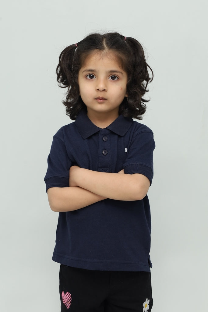 Kids Navy Blue Polo Shirt