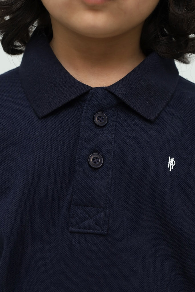Kids Navy Blue Polo Shirt