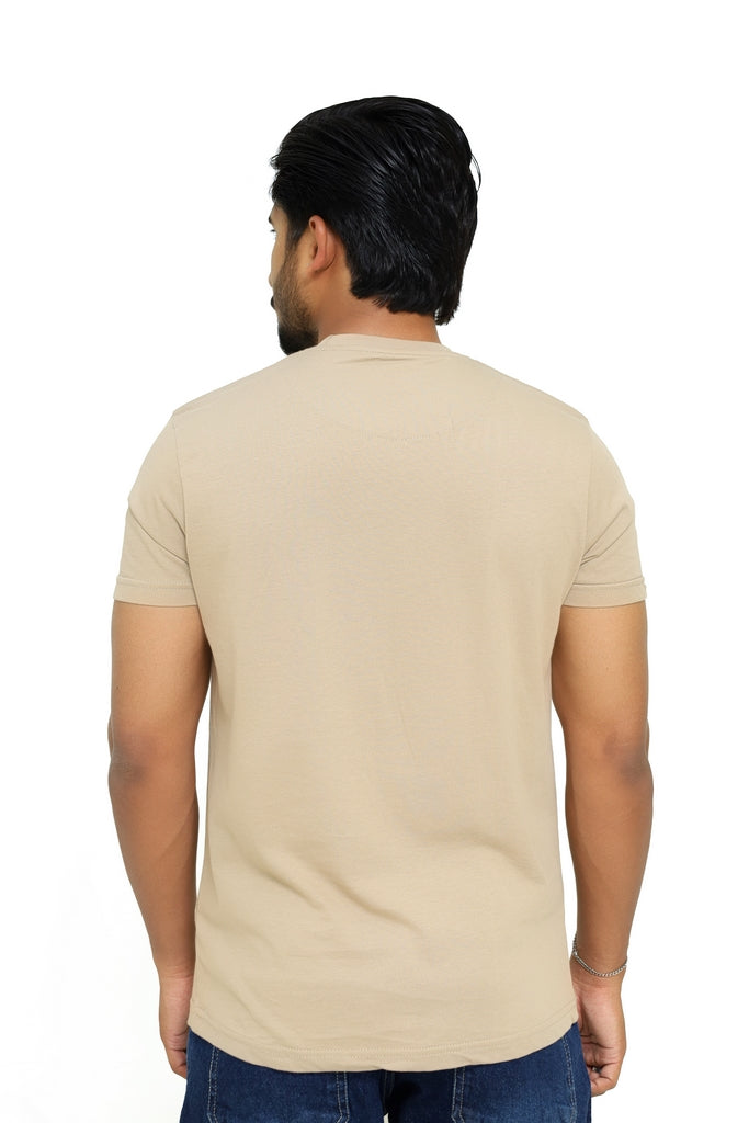 Men’s Essentials Solid Sand Beige Tee