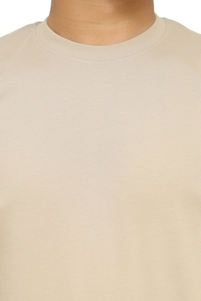 Men’s Essentials Solid Sand Beige Tee