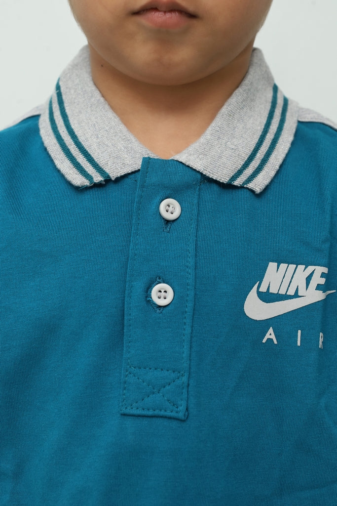 Kids Teal Blue Polo Shirt