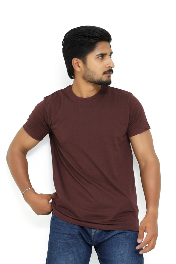 Men’s Essentials Solid Chocolate Chestnut Tee