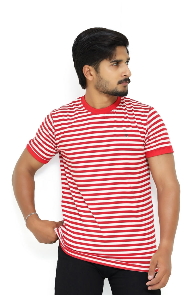 Men’s Classic Crimson Striped Tee