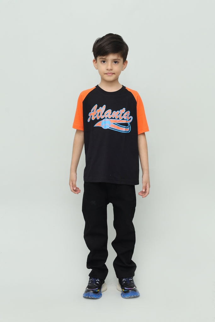Kids Black & Orange T-Shirt
