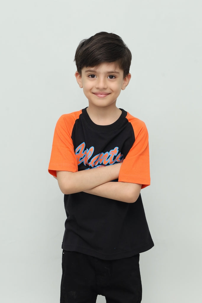Kids Black & Orange T-Shirt