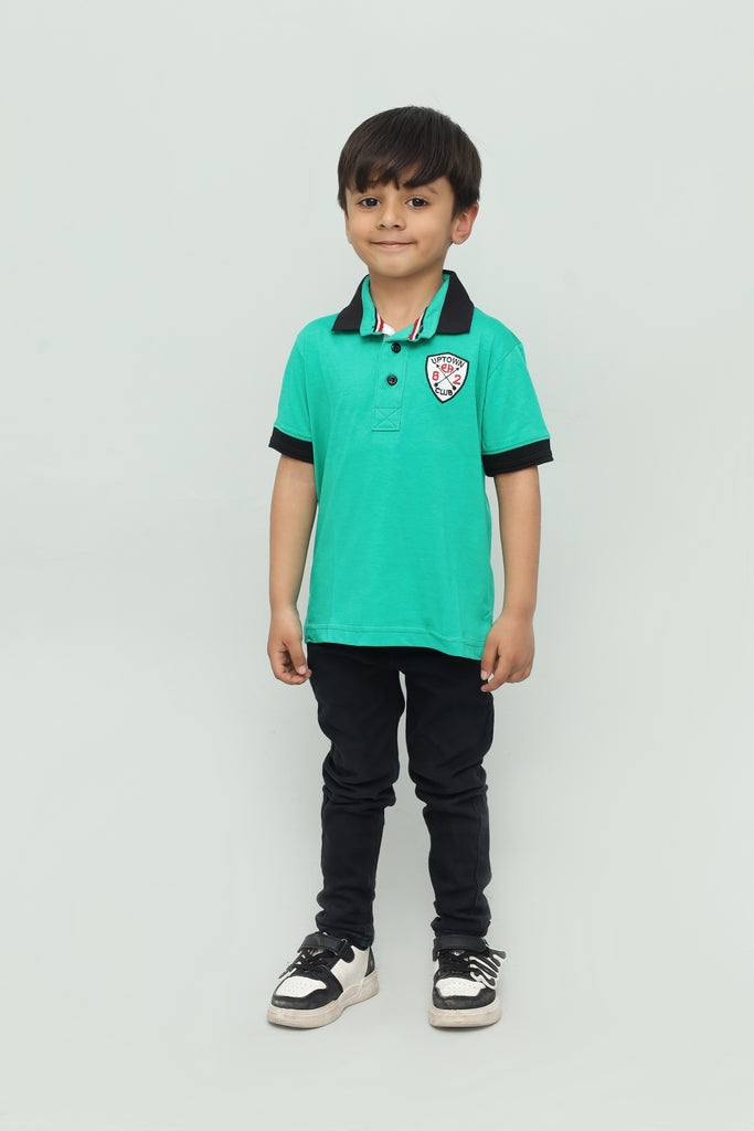 Kids Teal Green Polo Shirt