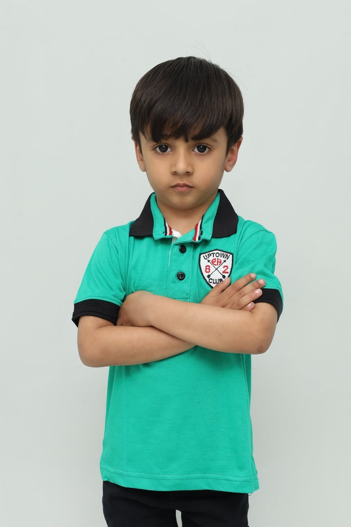 Kids Teal Green Polo Shirt