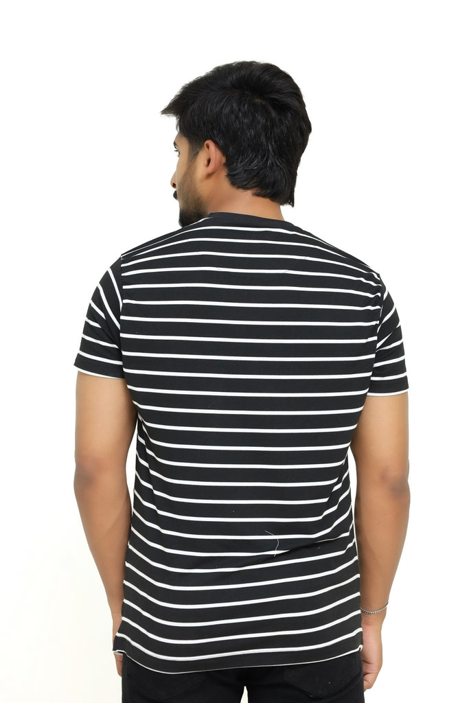 Men’s Classic Olive Green Striped Tee