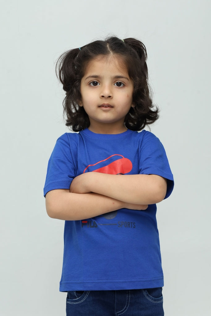 Kids Royal Blue Graphic T-Shirt