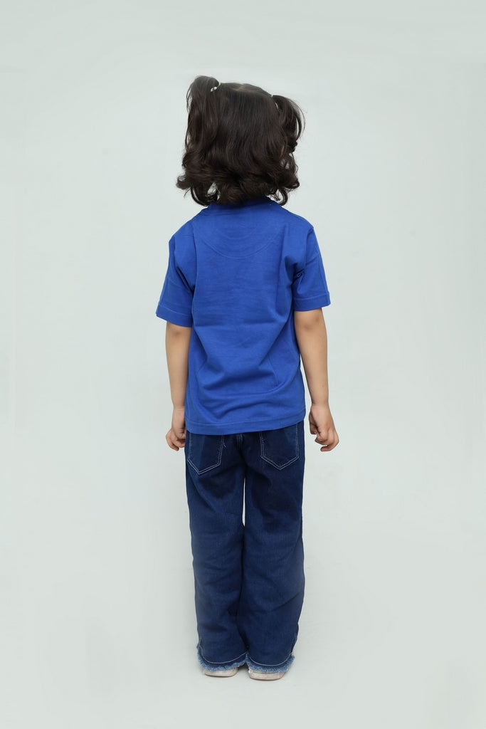 Kids Royal Blue Graphic T-Shirt