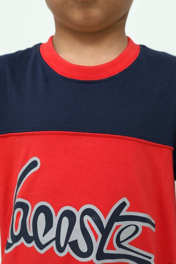 Kids Color Block Graphic T-Shirt