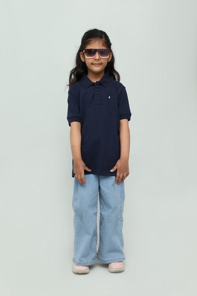 Kids Navy Blue Polo Shirt