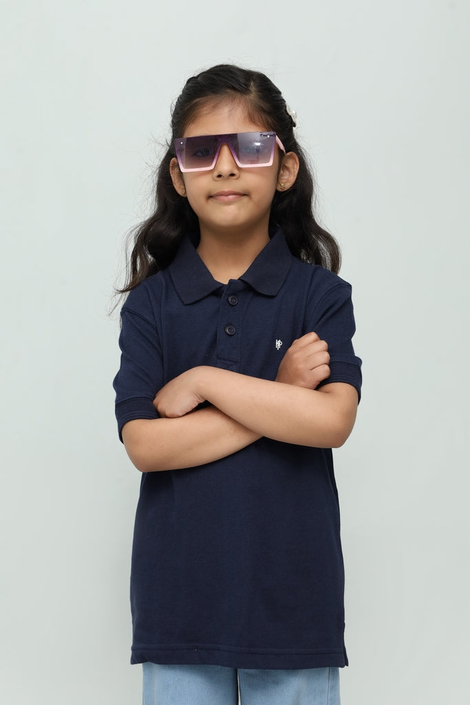 Kids Navy Blue Polo Shirt