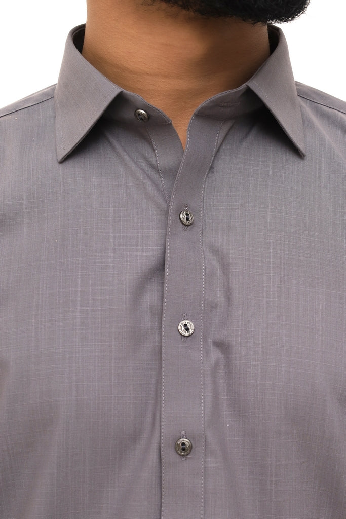 Men’s Steel Grey Cotton & Wash Wear Wrinkle-Free Shalwar Kameez