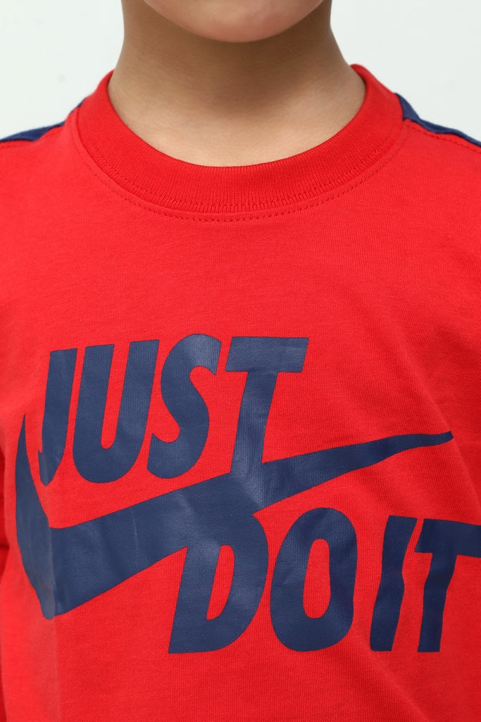 Kids Red Graphic Long Sleeve T-Shirt