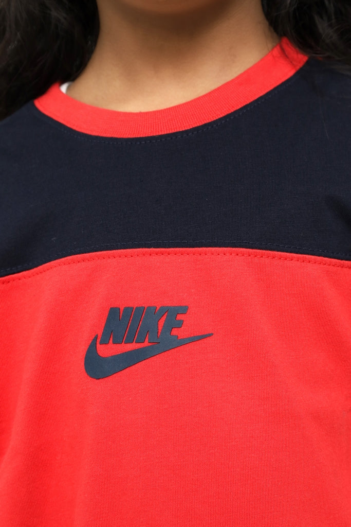 Kids Red with Navy Panel T-Shirt