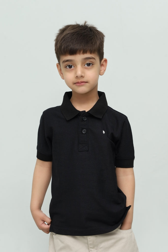 Kids Classic Black Polo Shirt