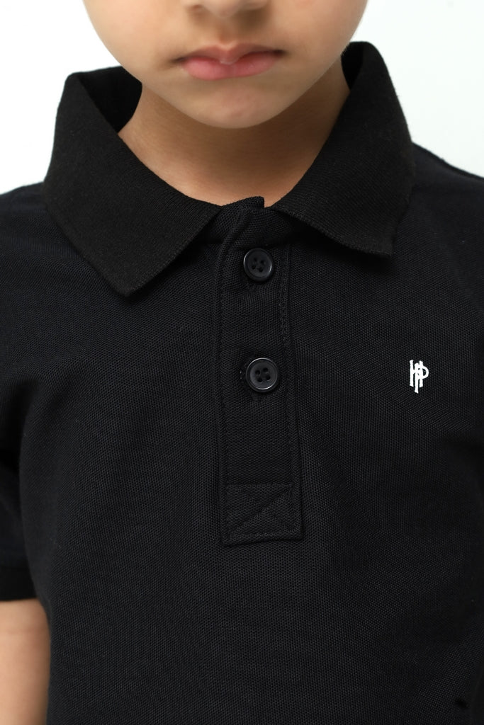 Kids Classic Black Polo Shirt