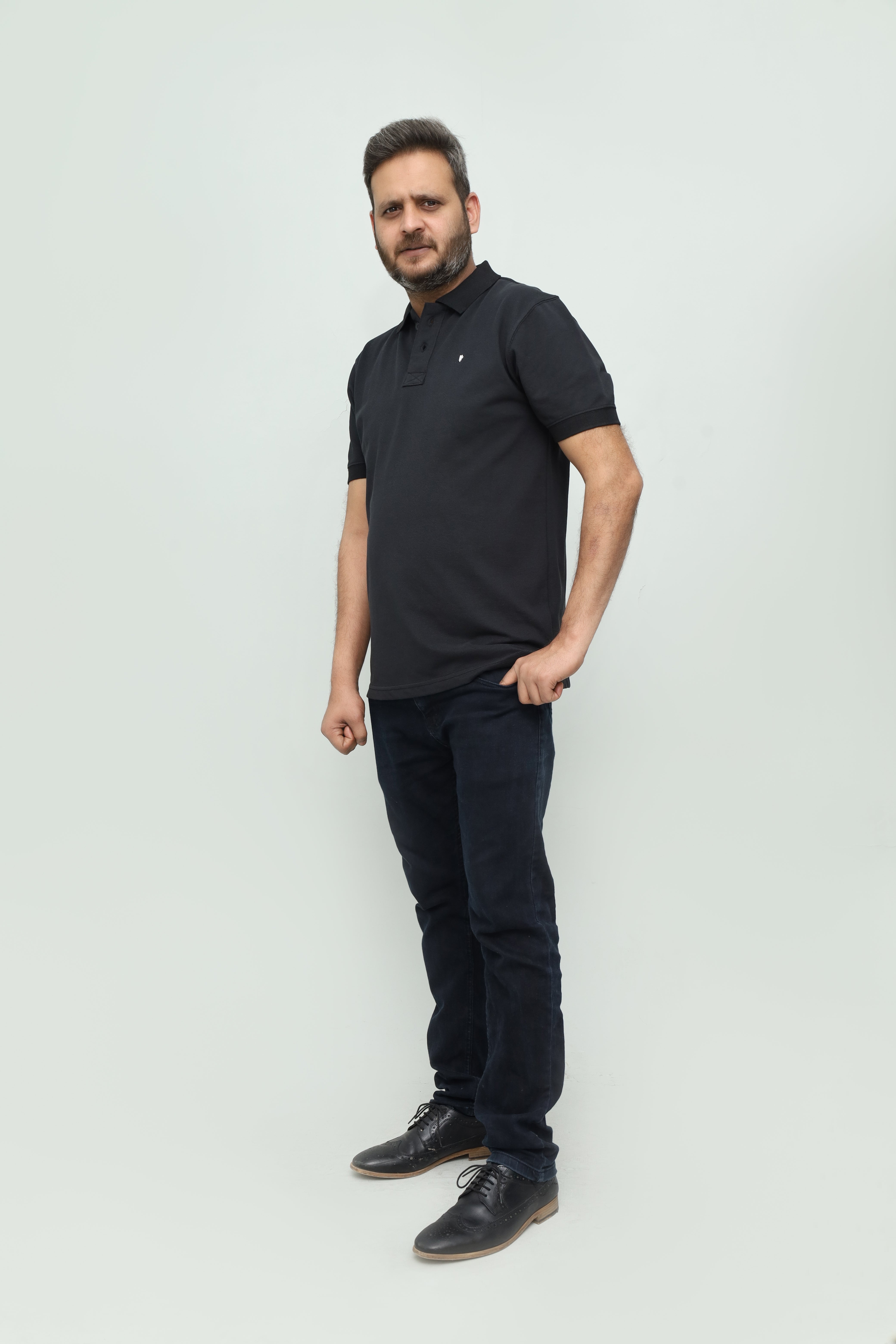 Men's Classic Black Polo Shirt