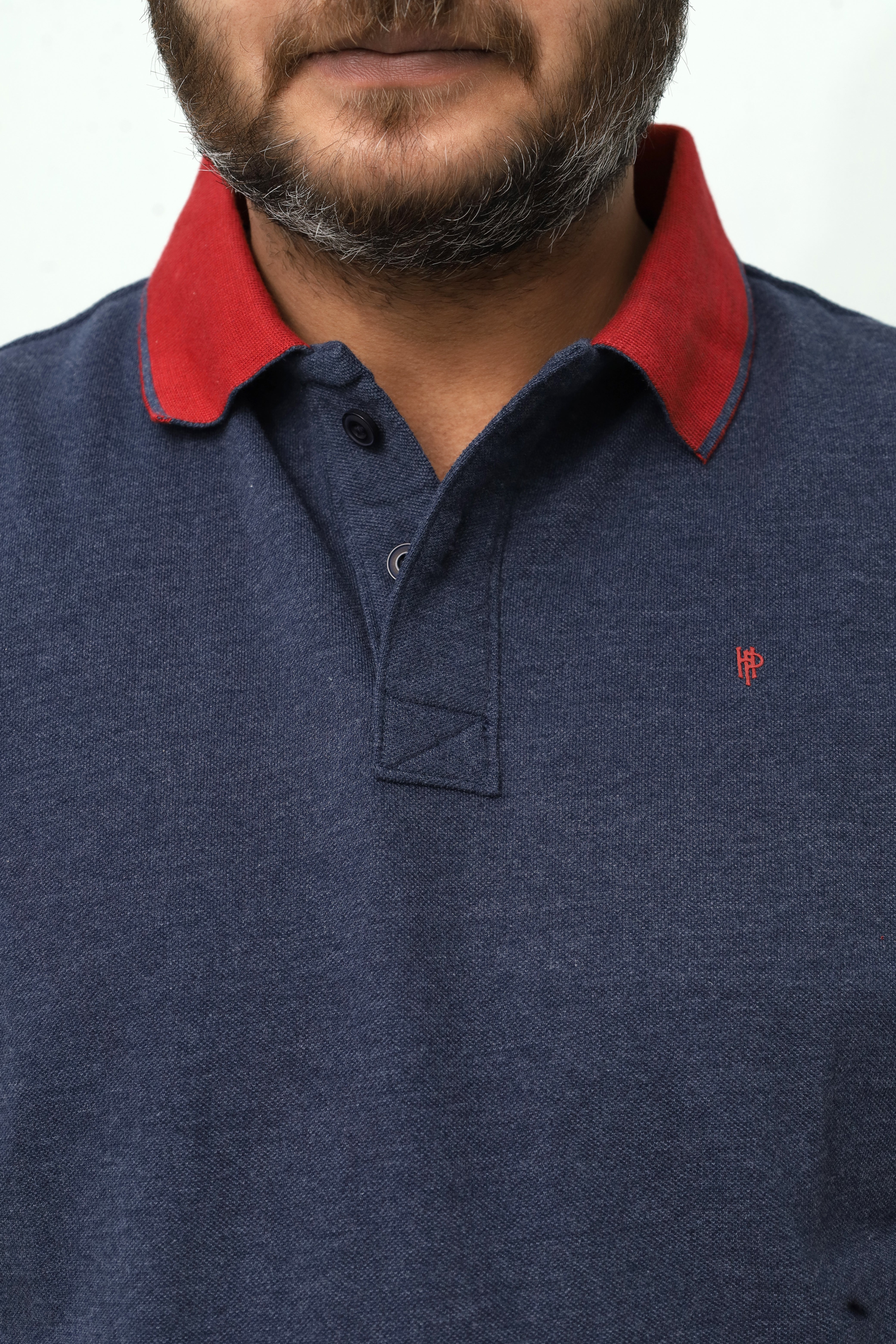 Men's Navy with Red Contrast Polo Shirt