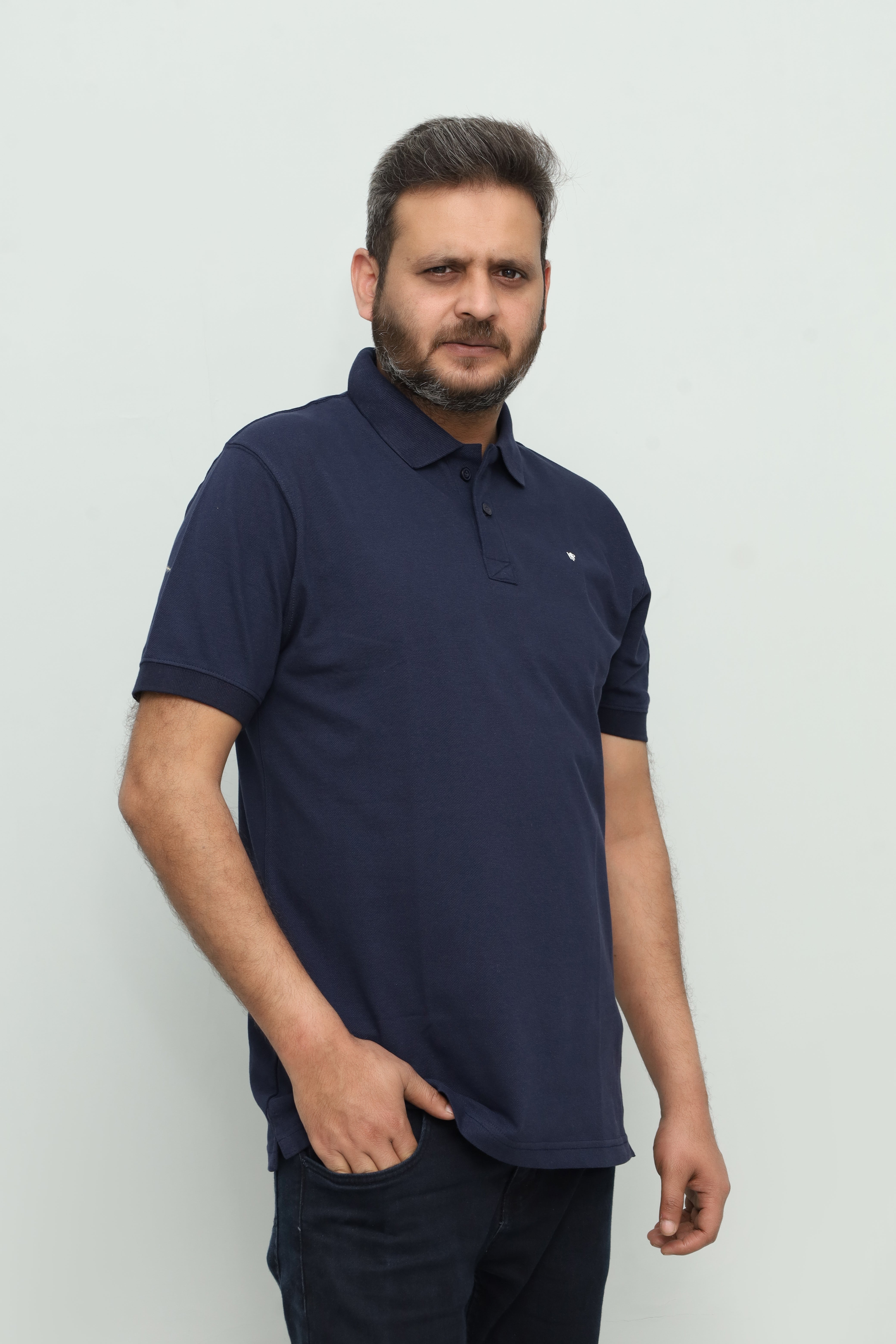 Men's Classic Navy Blue Polo Shirt