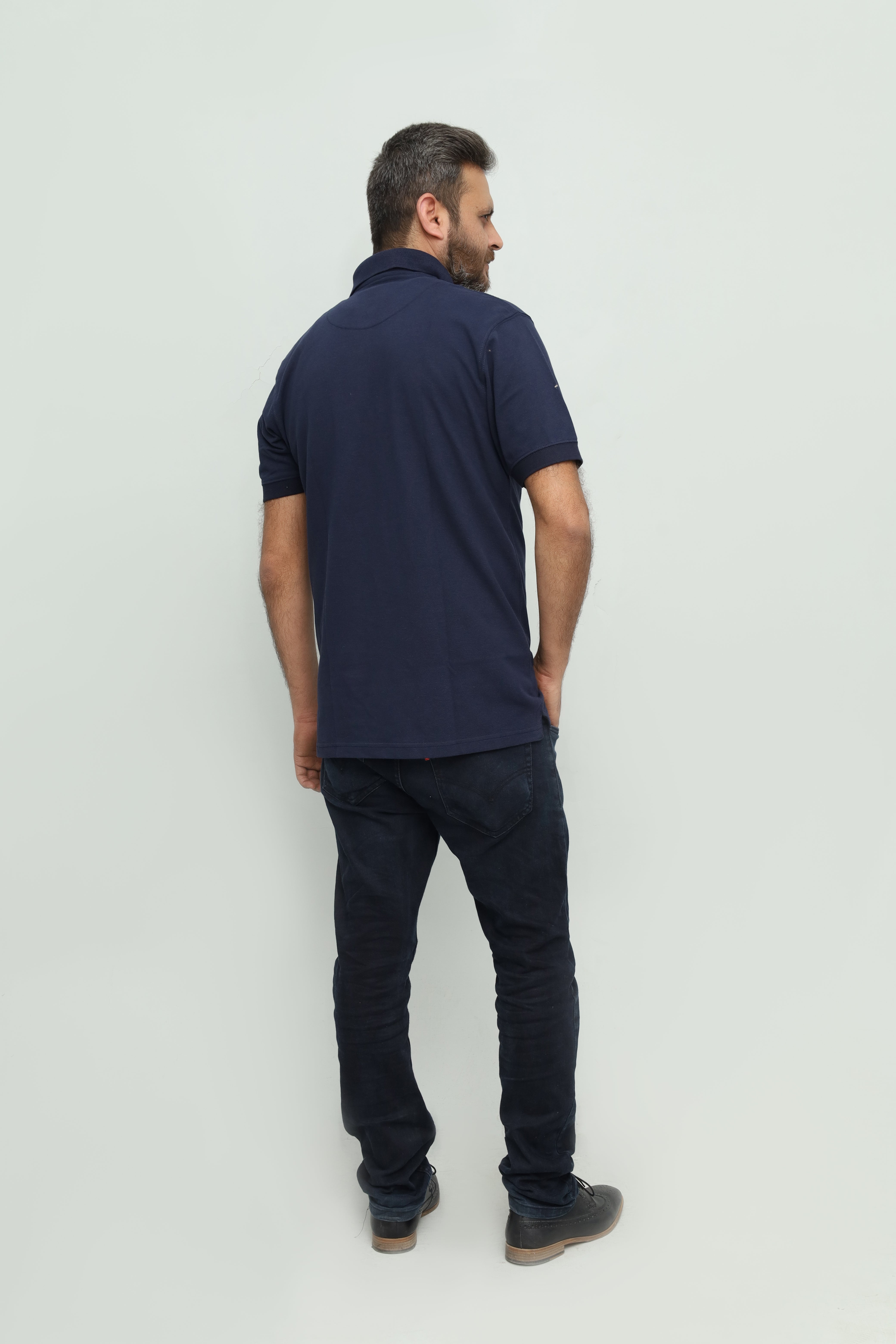 Men's Classic Navy Blue Polo Shirt