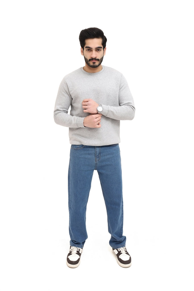 Men's Grey Fleece Sweatshirt