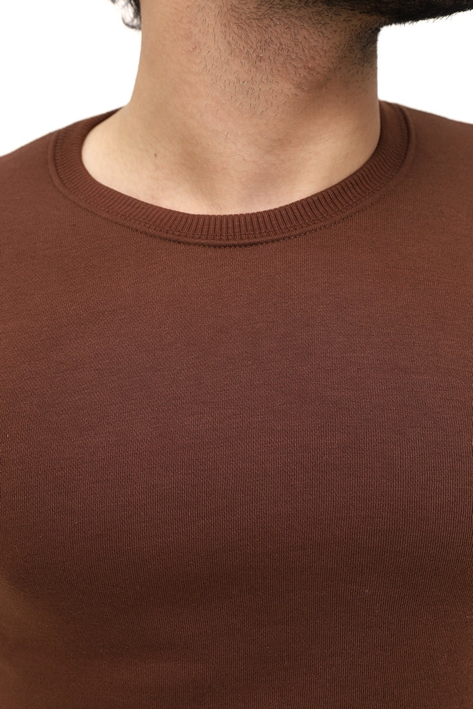 Men's Dark Brown Fleece Sweatshirt