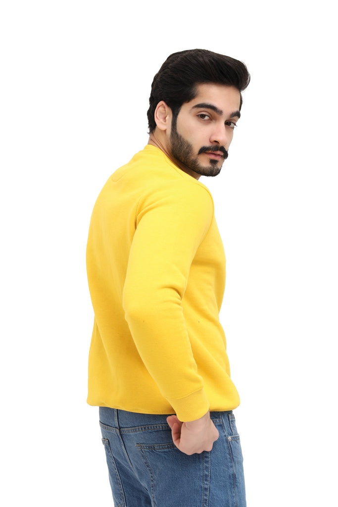 Men's Yellow Fleece Sweatshirt