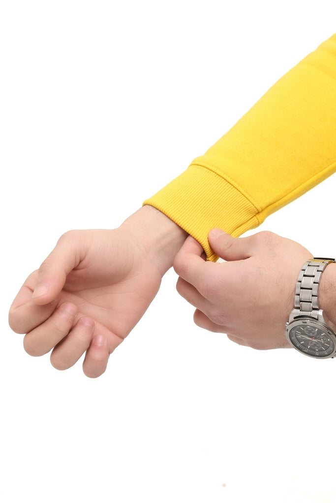 Men's Yellow Fleece Sweatshirt