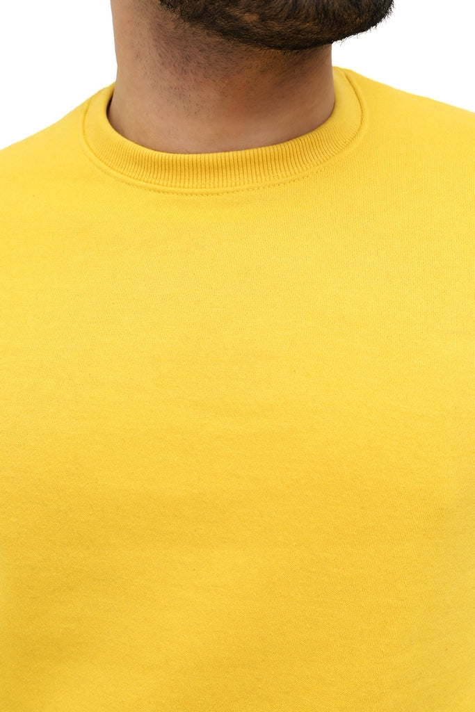 Men's Yellow Fleece Sweatshirt