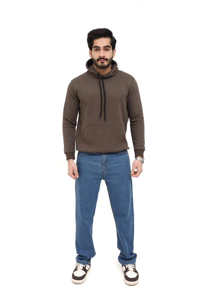 Men’s Brown Fleece Hoodie