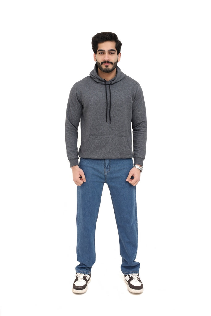 Men’s Dark Grey Fleece Hoodie