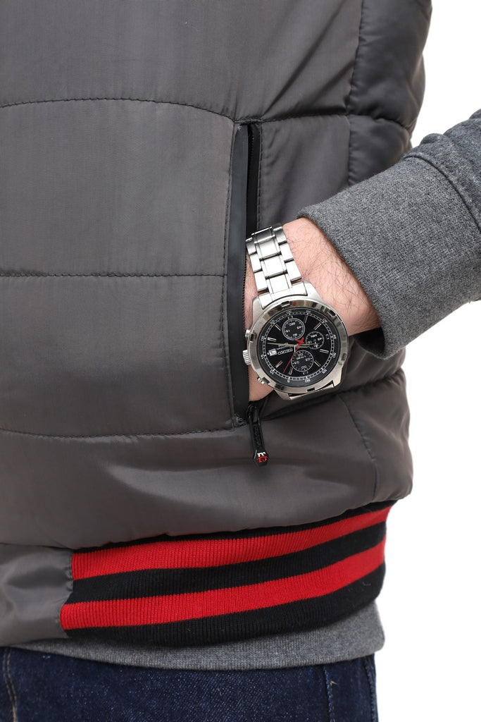 Men’s Black & Grey Half Sleeve Jacket