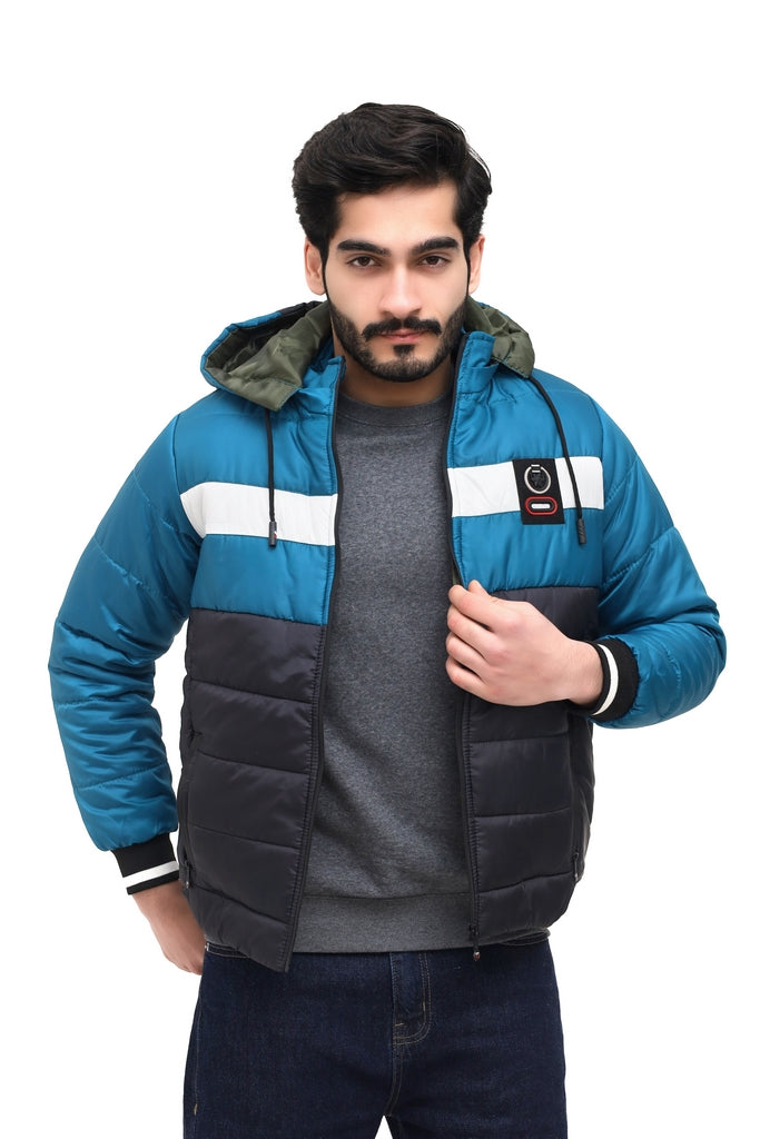 Men’s Teal & Black Full Sleeve Jacket