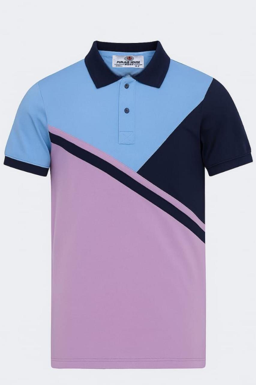 Men's Lavender & Blue Polo Shirt